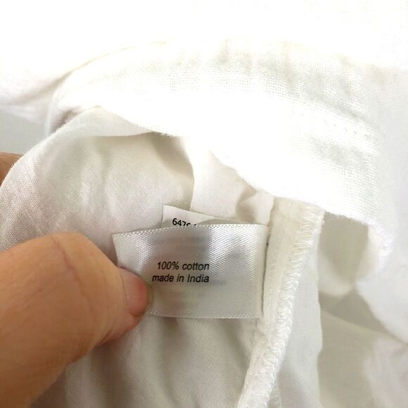 Lane Bryant Plus Size White Button Cotton Tank Top Size 14 - Picture 3 of 10